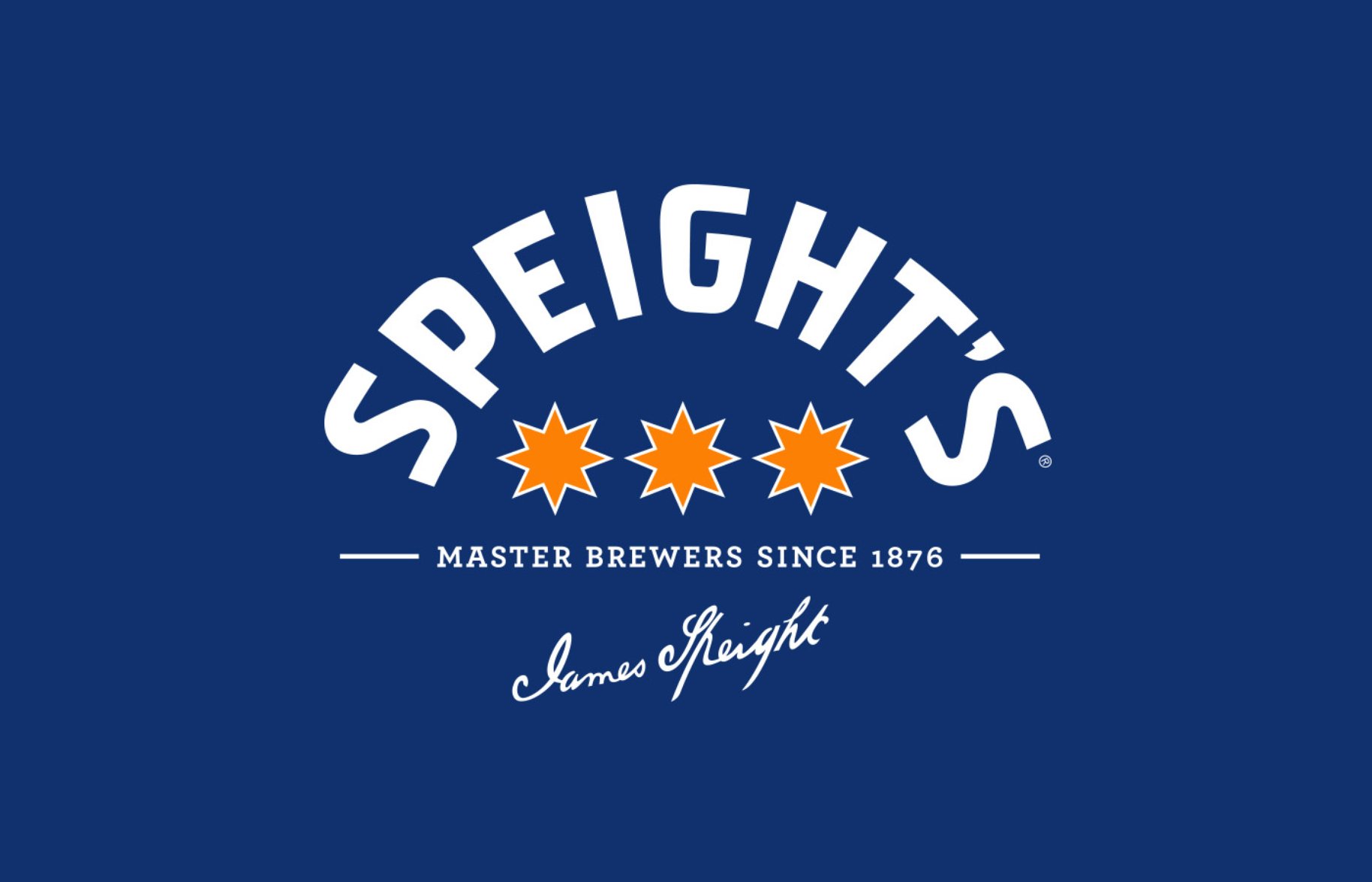 Speight's logo blue background 