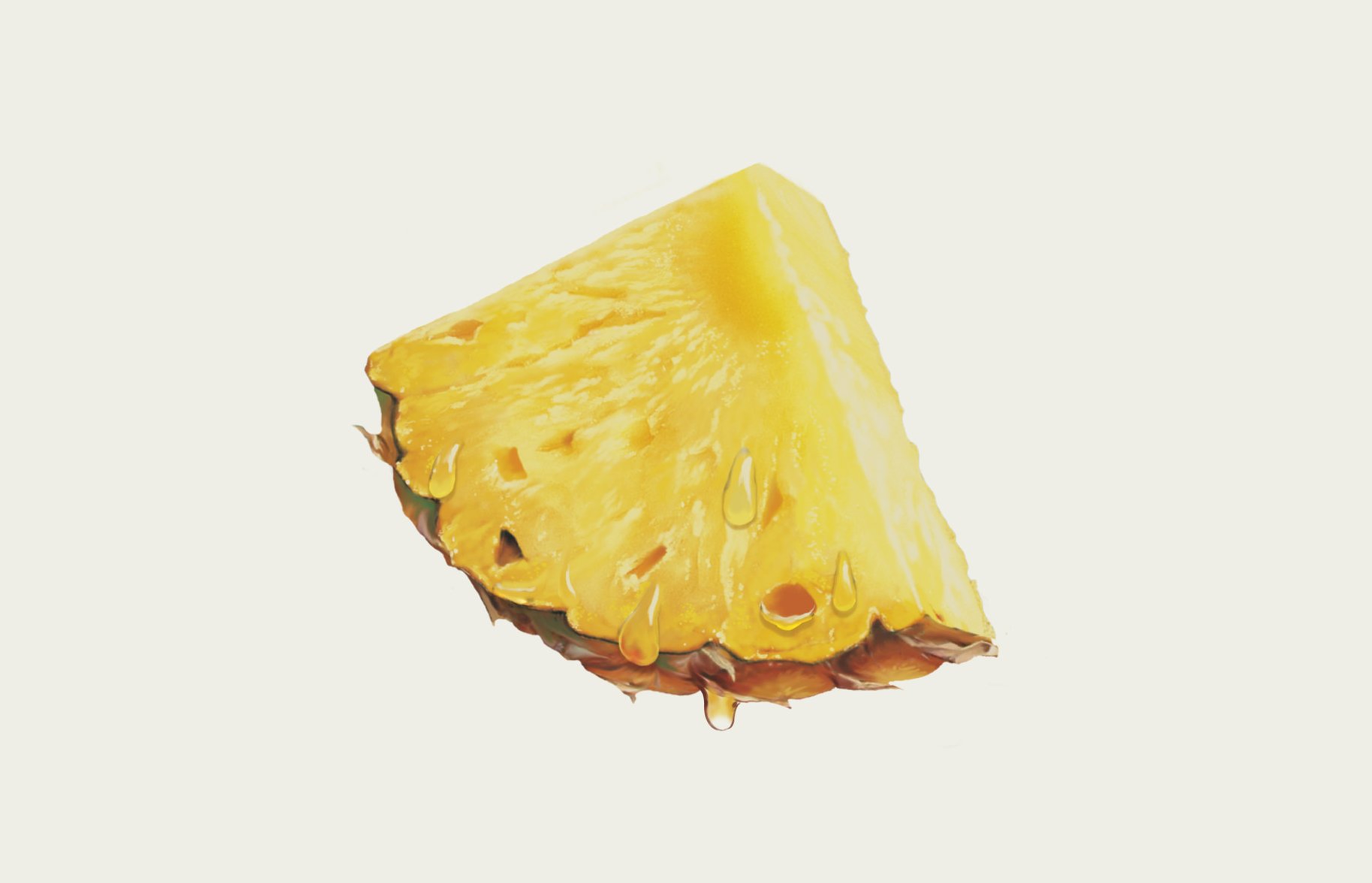 Fresh 'n Fruity pineapple slice Illustration Design 