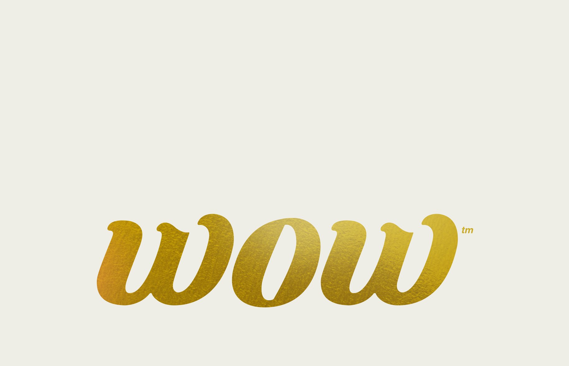 Dow WOW Gold Foil Typography