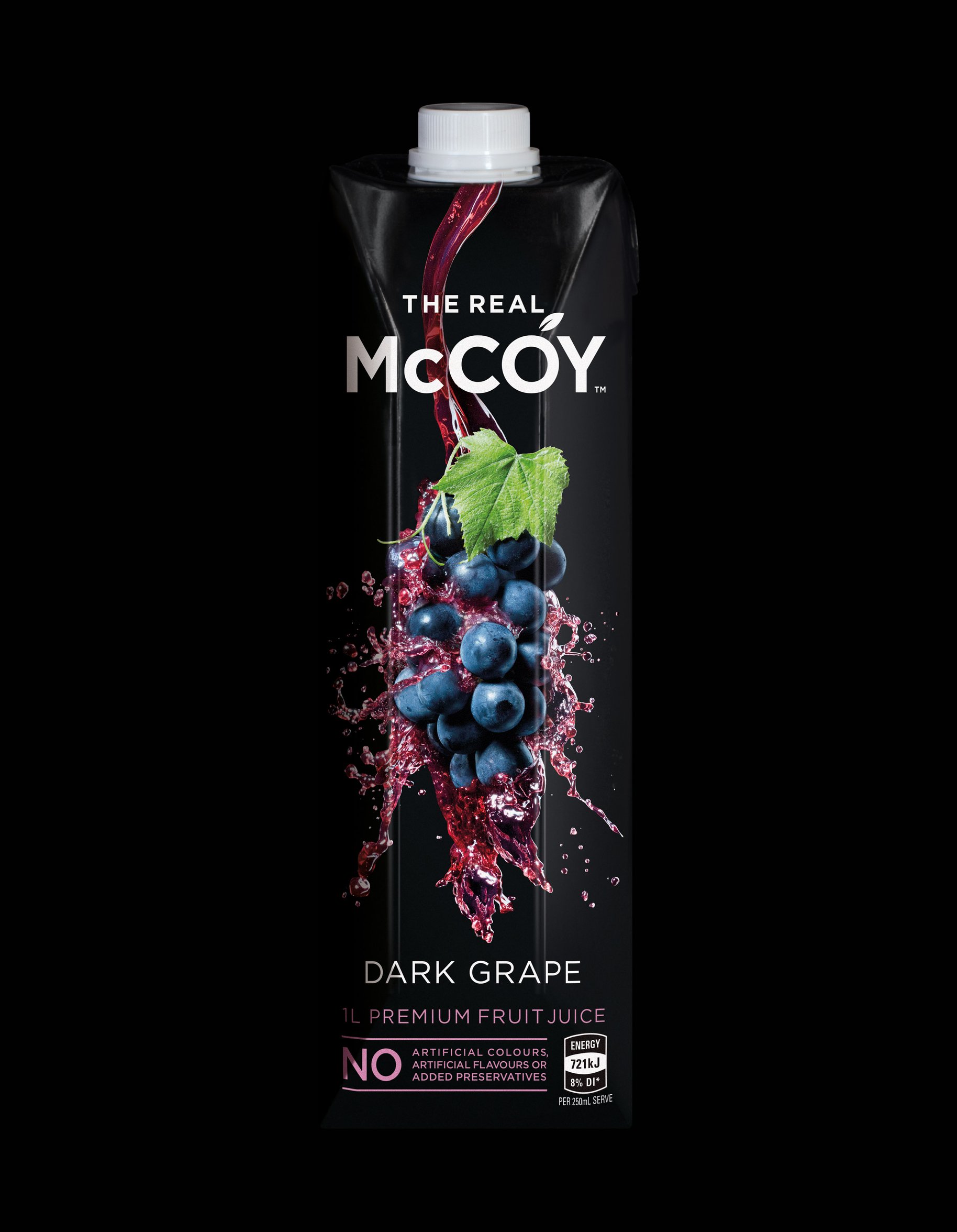 McCoy 1L tetra dark grape juice packaging