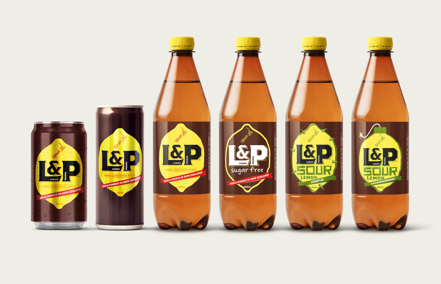 L&P product range packaging lineup