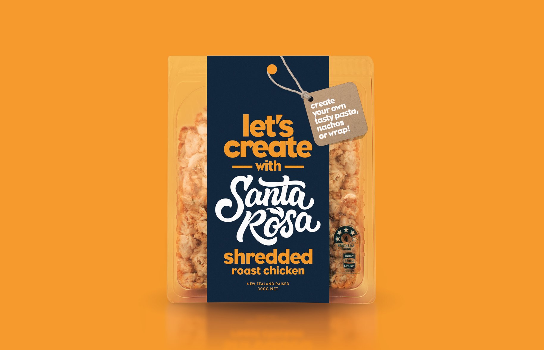 Santa Rosa shredded roast chicken packaging