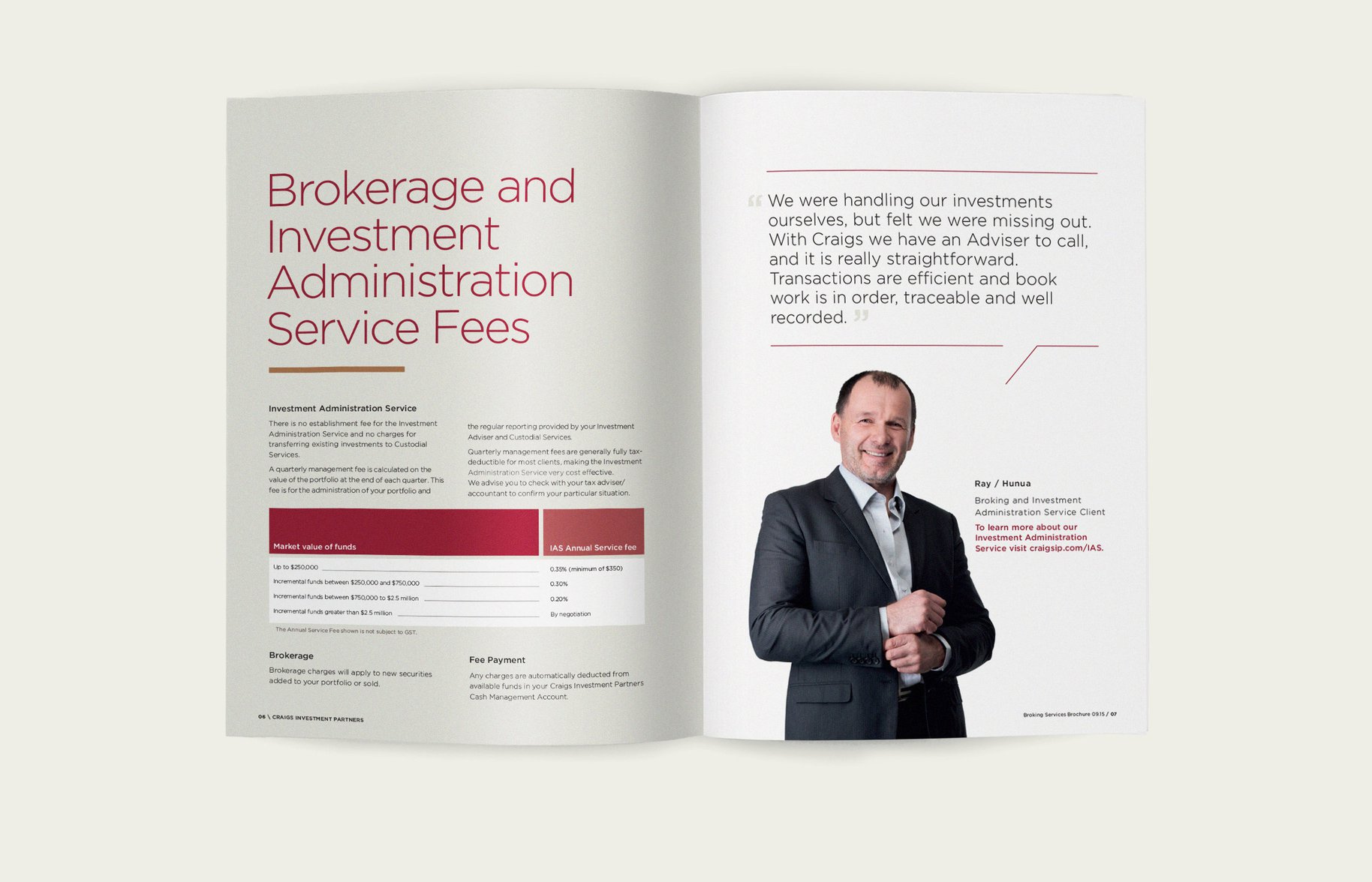 Craigs Investment Partners booklet spread