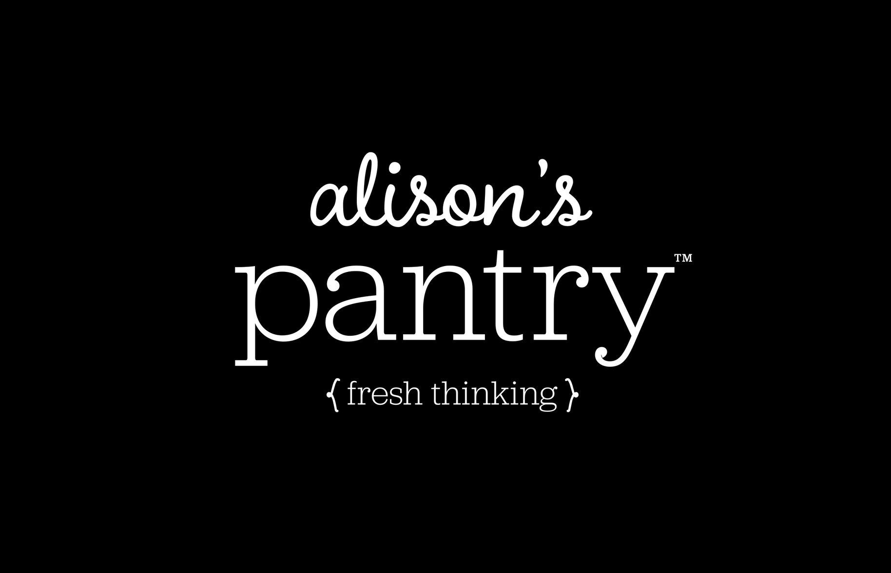 Alison's Pantry logo negative