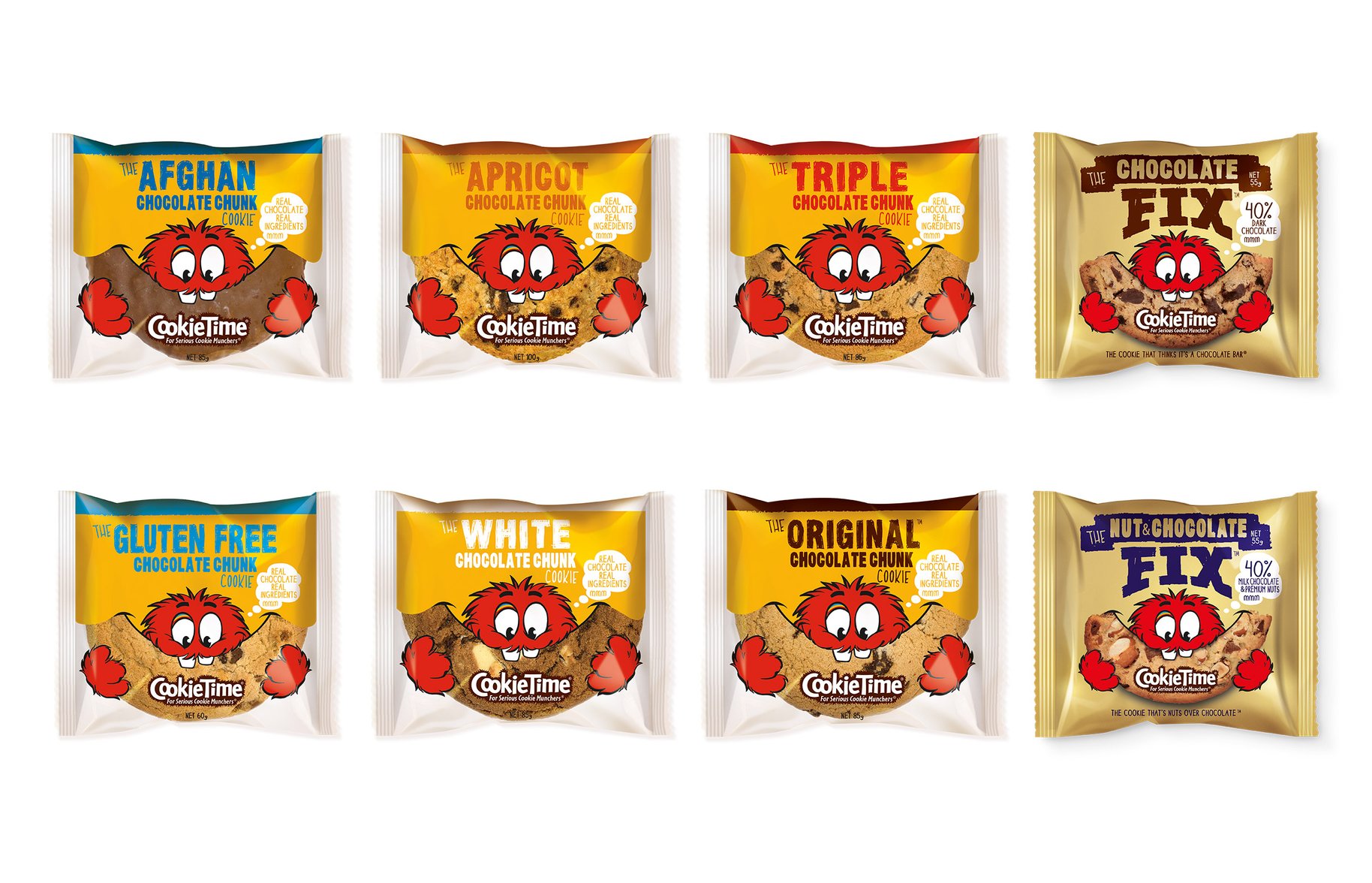Cookie time product range packaging 