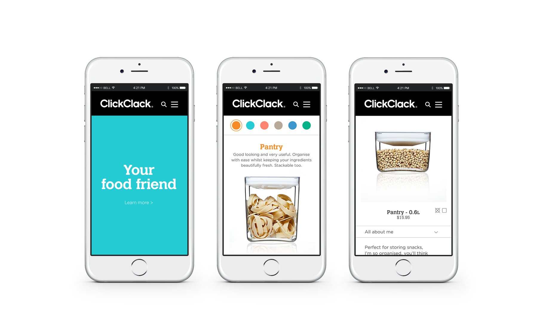 Click Clack Website on iPhones