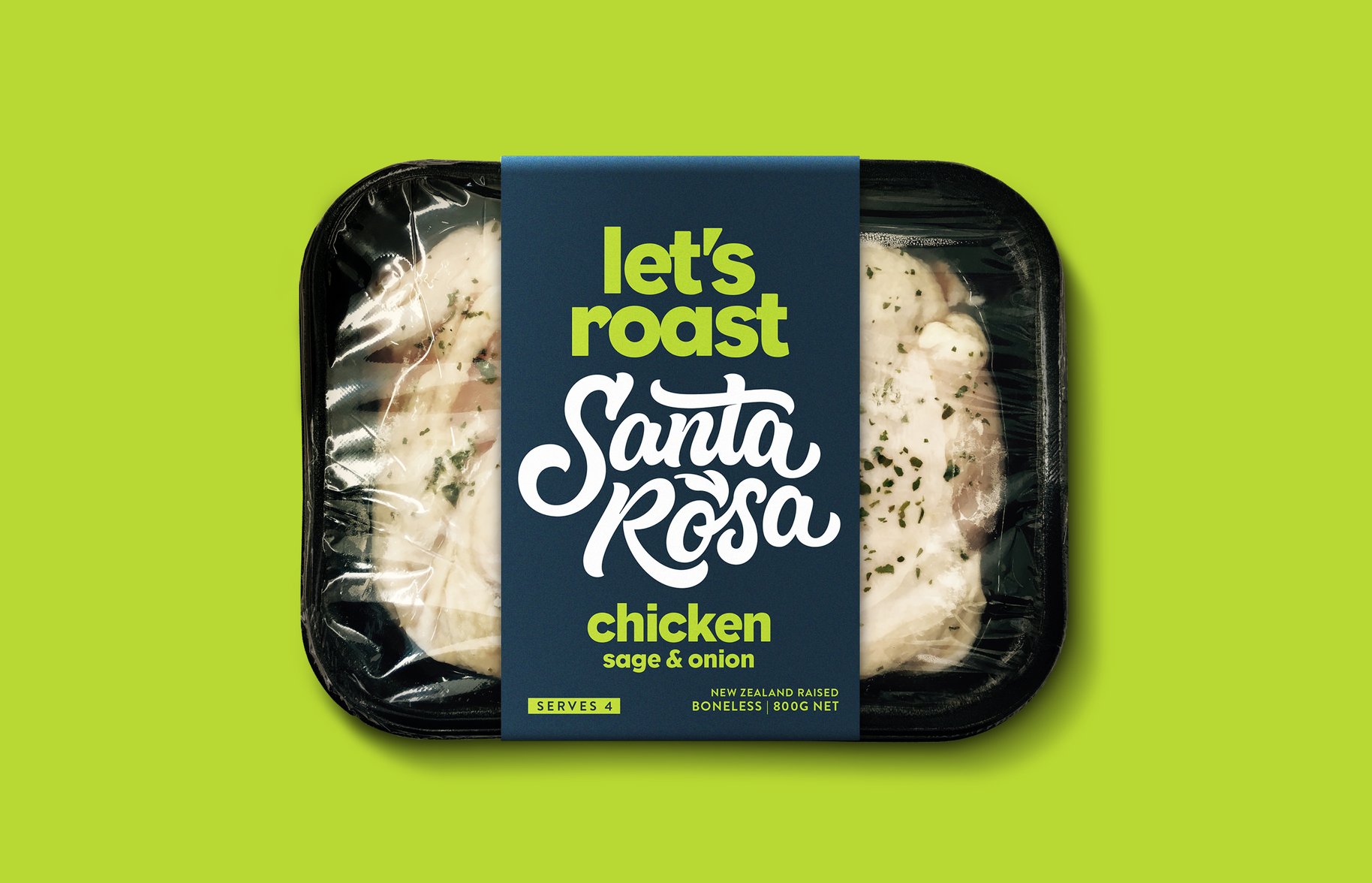 Santa Rosa lets roast sage and onion chicken packaging