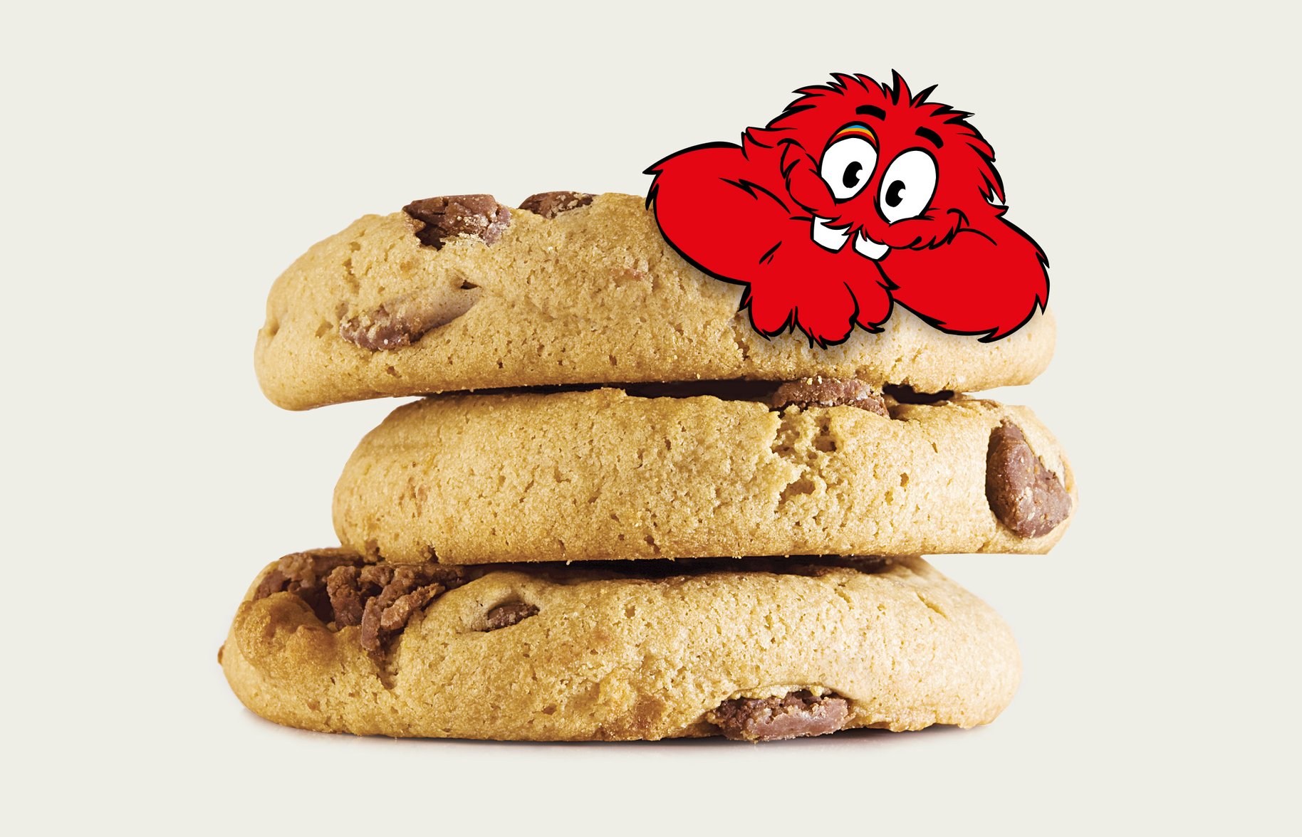 Cookie time cookie muncher cookie stack illustration