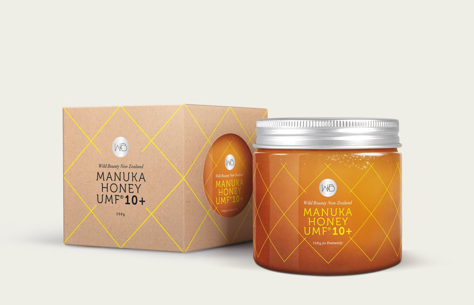 Wild Bounty manuka honey packaging