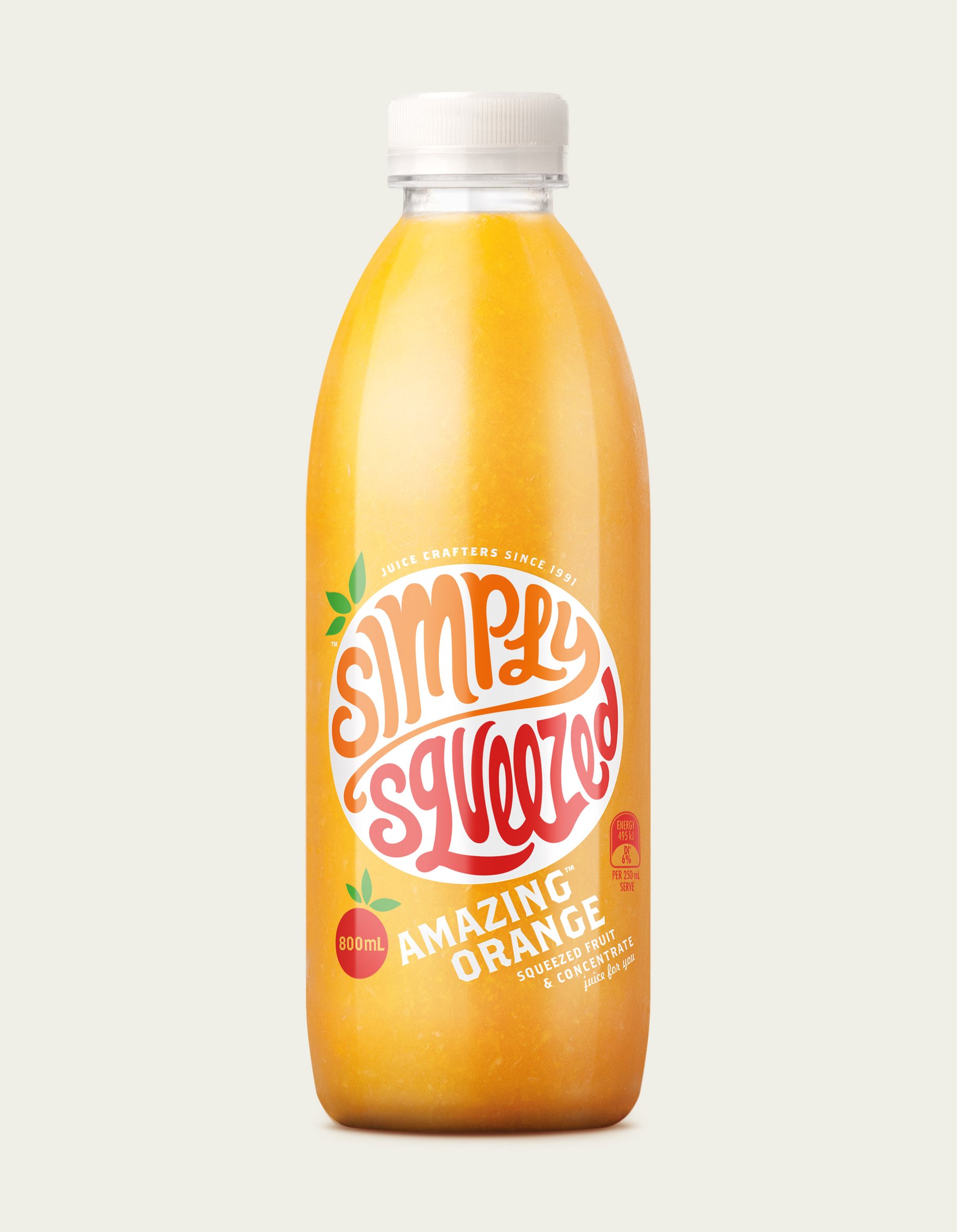 Simply Squeezed Orange Juice Packaging Design 