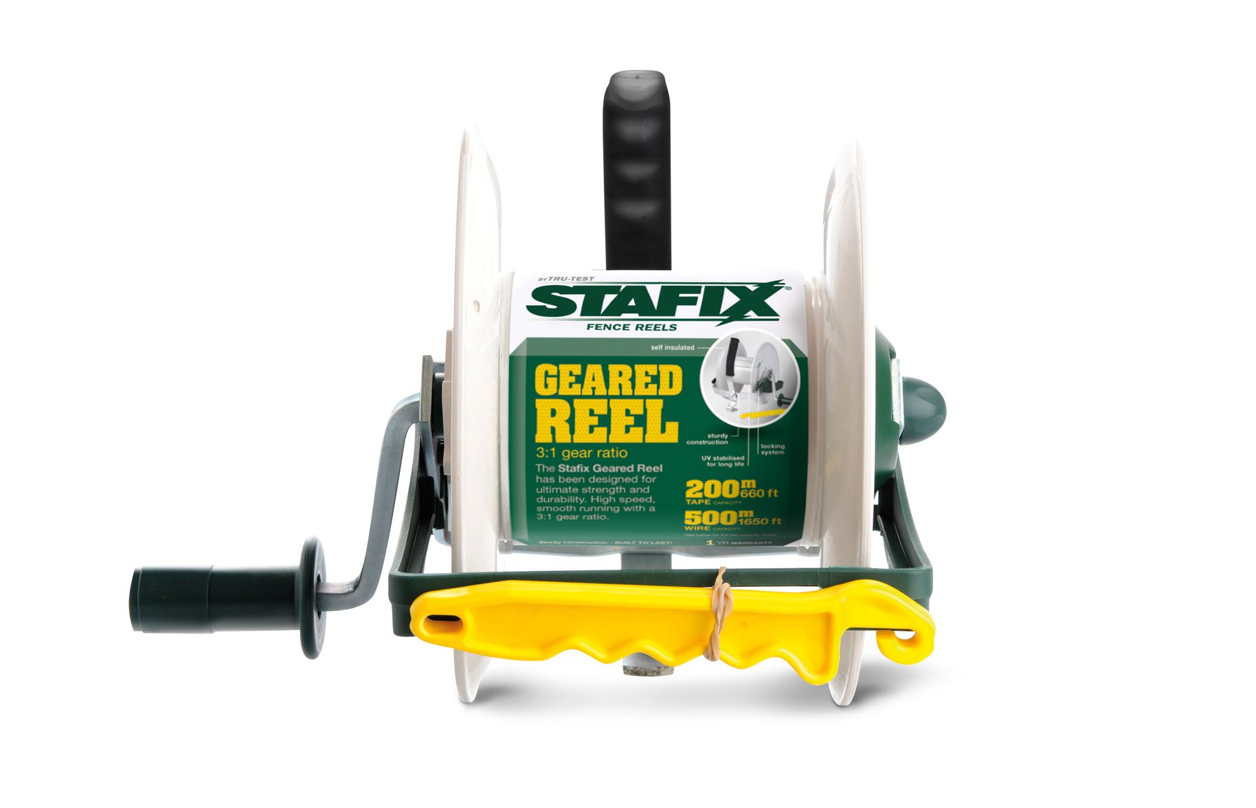 Stafix geared reel packaging 