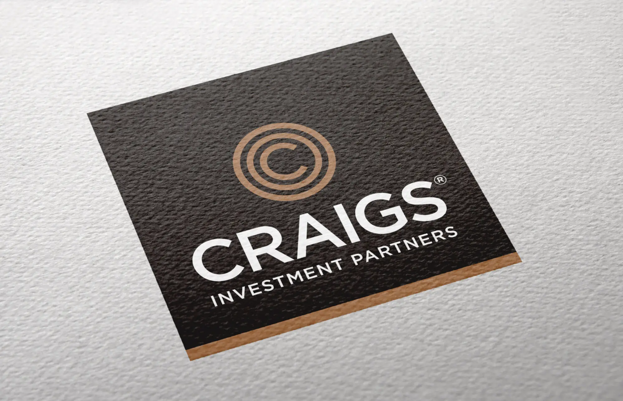 Craig's Investment Partners Logo On Textured Paper