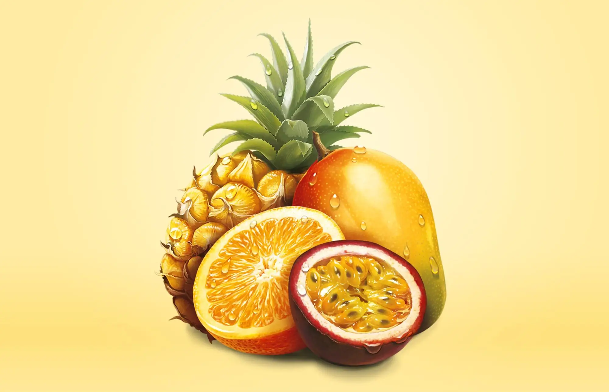 Just Juice Tropical Illustration Colour